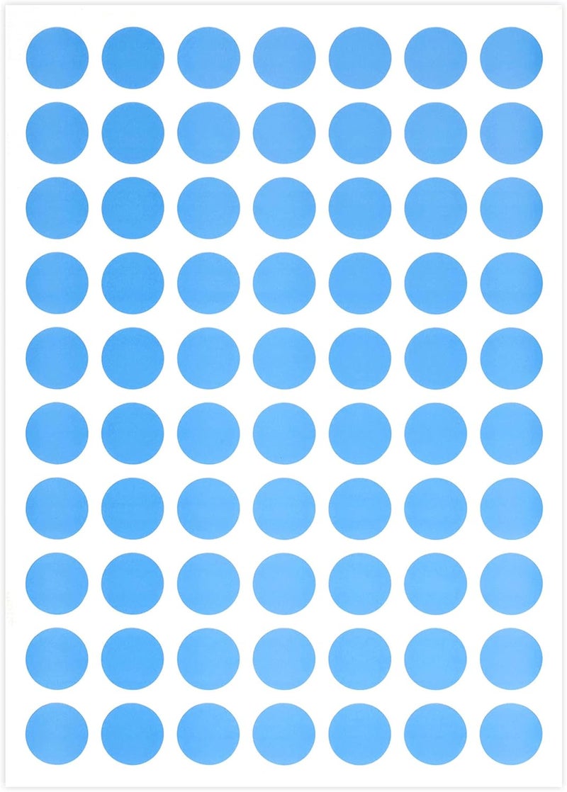 PARLAIM 1050 PCS 3/4 Inch Light Blue Dot Stickers, 15 Sheets, 0.75" Round Color Coding Circle Sticker Labels - Image 1