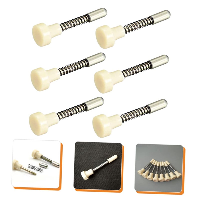 6Pcs Stainless Steel Spring Loaded Crib Latches Plunger Locking Pin for Baby Crib Door Window Screen Repair Easy Installation Secure Lock - Image 3