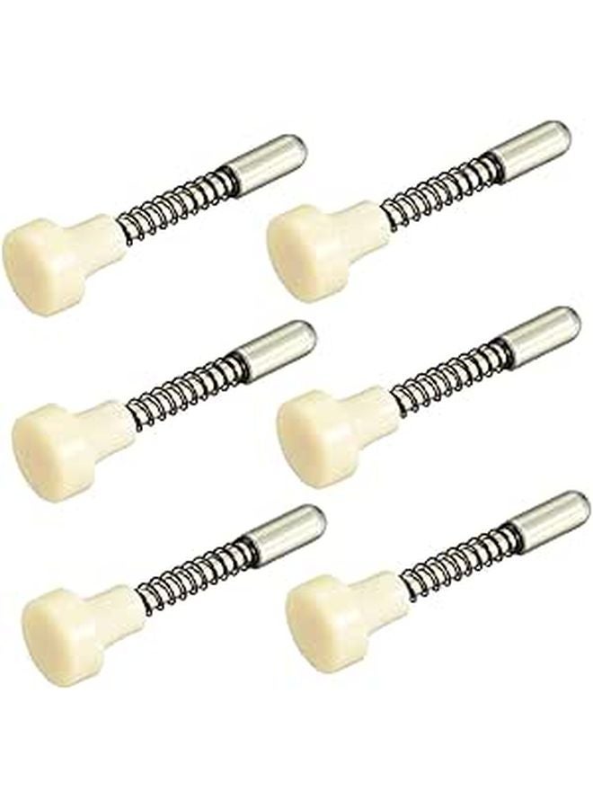 6Pcs Stainless Steel Spring Loaded Crib Latches Plunger Locking Pin for Baby Crib Door Window Screen Repair Easy Installation Secure Lock - Image 1