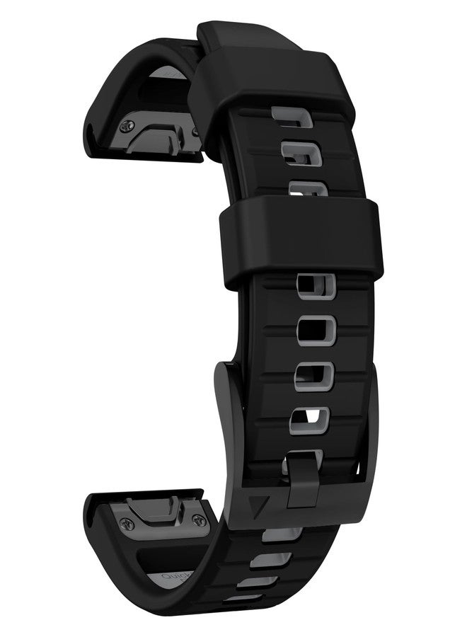MYSNBKN 22 mm Quick Fit Bracelet for Fenix 8 47 mm/Fenix 7 Pro/Fenix 7/Fenix 6 Pro/Fenix 6/Fenix 5/Fenix E/EPIX 2, Soft Silicone Replacement Strap for Forerunner 935/945/955/745/Approach S60/S62 - Image 1