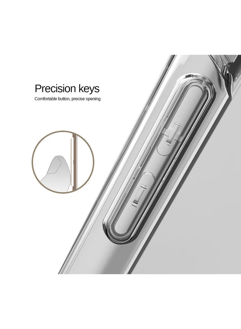 تشابي لاين  غطاء حماية بزوايا ناعمة من مادة TPU مع غطاء صلب من البولي كربونات لهاتف سامسونج جالاكسي S24+ / جالاكسي S24 بلس 5G 2024 شفاف - Image 4