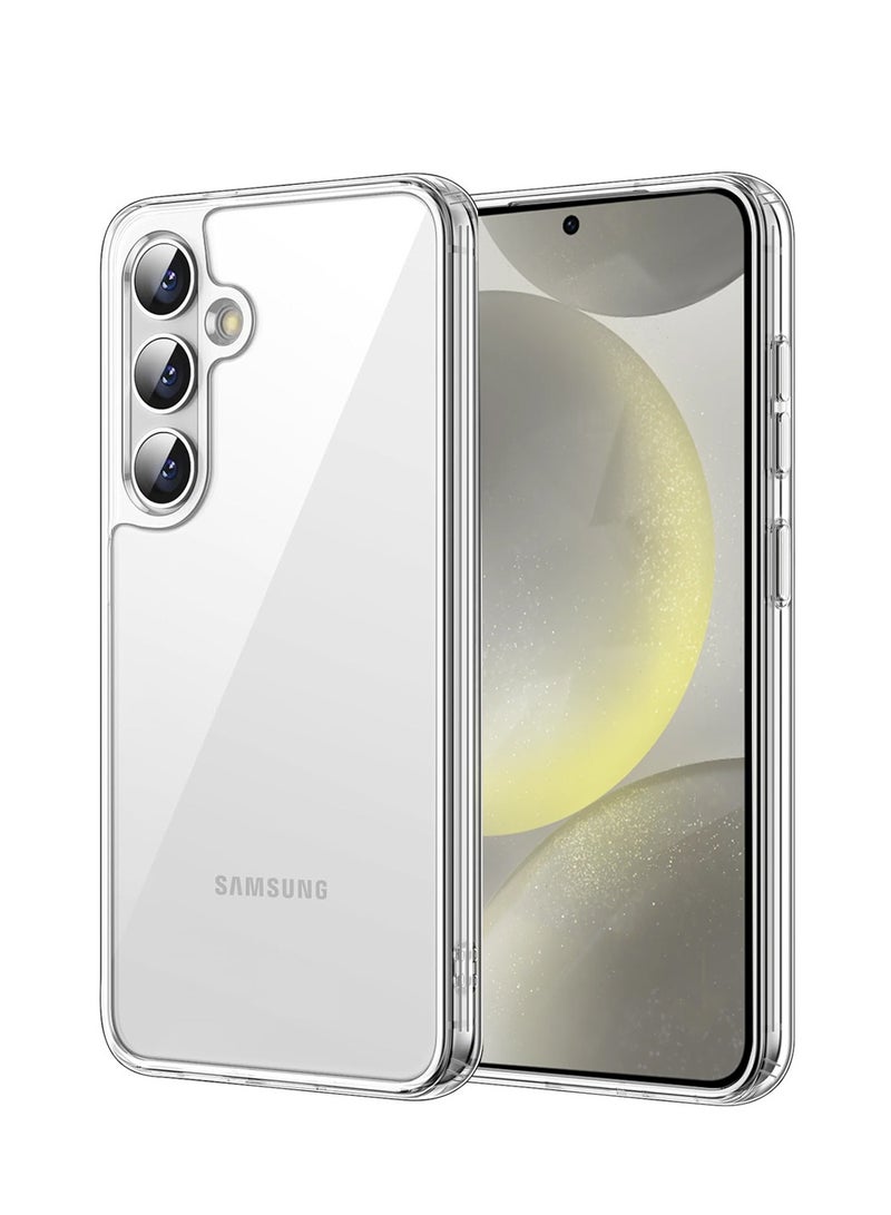 تشابي لاين  غطاء حماية بزوايا ناعمة من مادة TPU مع غطاء صلب من البولي كربونات لهاتف سامسونج جالاكسي S24+ / جالاكسي S24 بلس 5G 2024 شفاف - Image 1