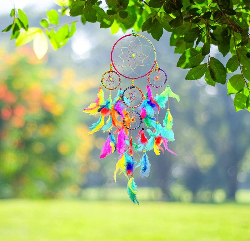 Bindian Dream Catcher for Home Decor, Bedroom, Living Room, Wall Hanging, with Light (Color 17) - Image 2