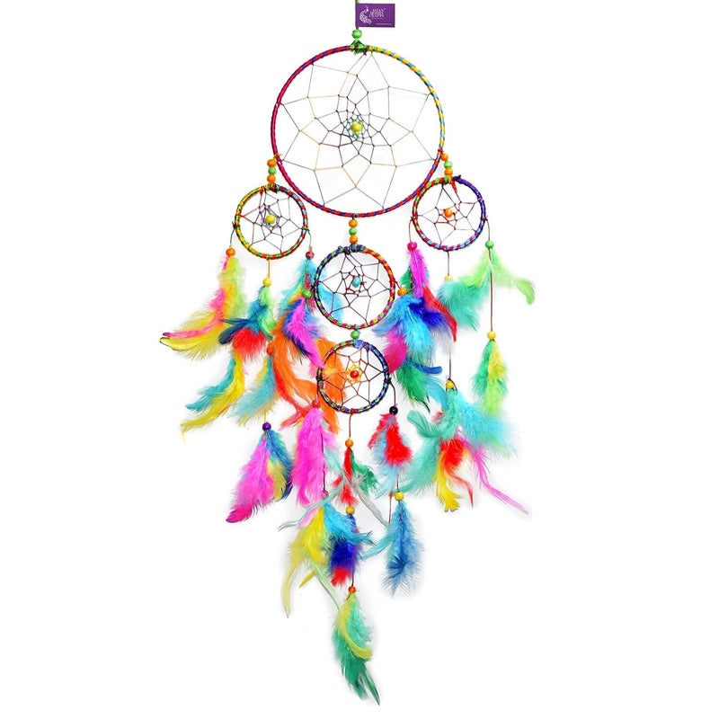 Bindian Dream Catcher for Home Decor, Bedroom, Living Room, Wall Hanging, with Light (Color 17) - Image 1