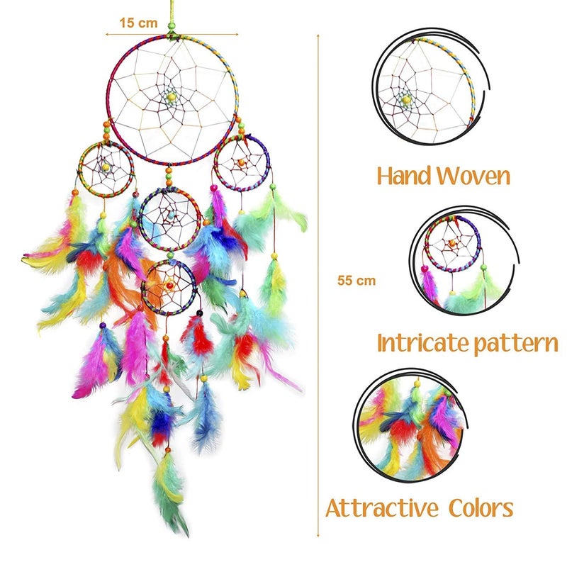 Bindian Dream Catcher for Home Decor, Bedroom, Living Room, Wall Hanging, with Light (Color 17) - Image 5