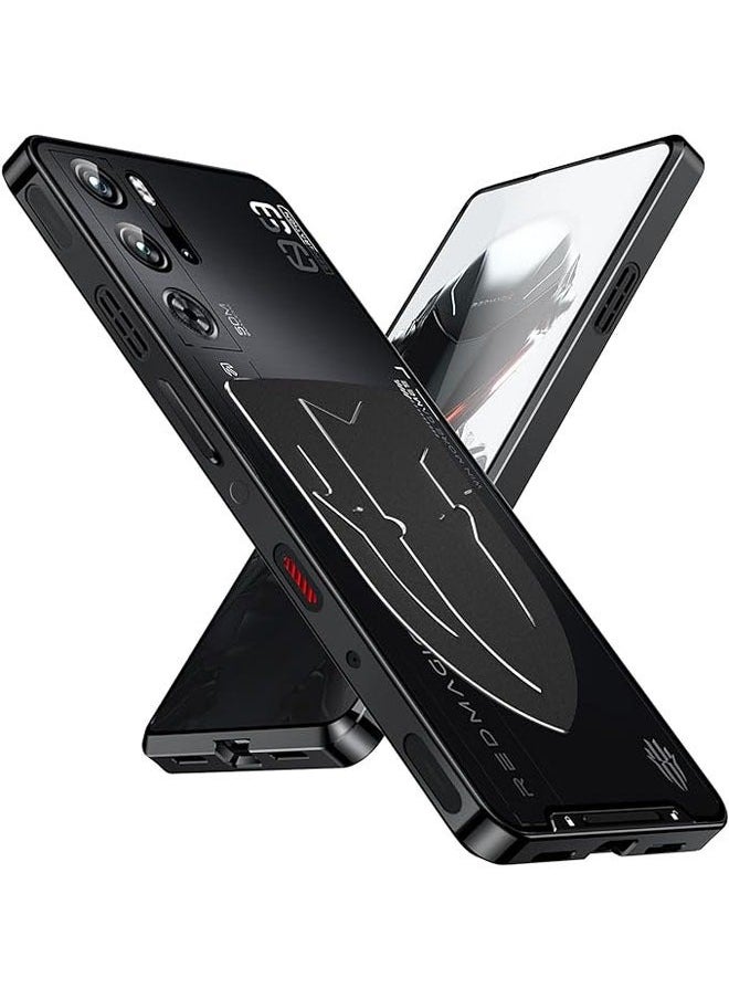 متوافقة مع Nubia Red Magic 9 Pro Plus / Pro+، حافظة وظيفة تبديد الحرارة ومقاومة السقوط، مصنوعة من مواد شفافة فاخرة البولي كربونات غطاء معدني.