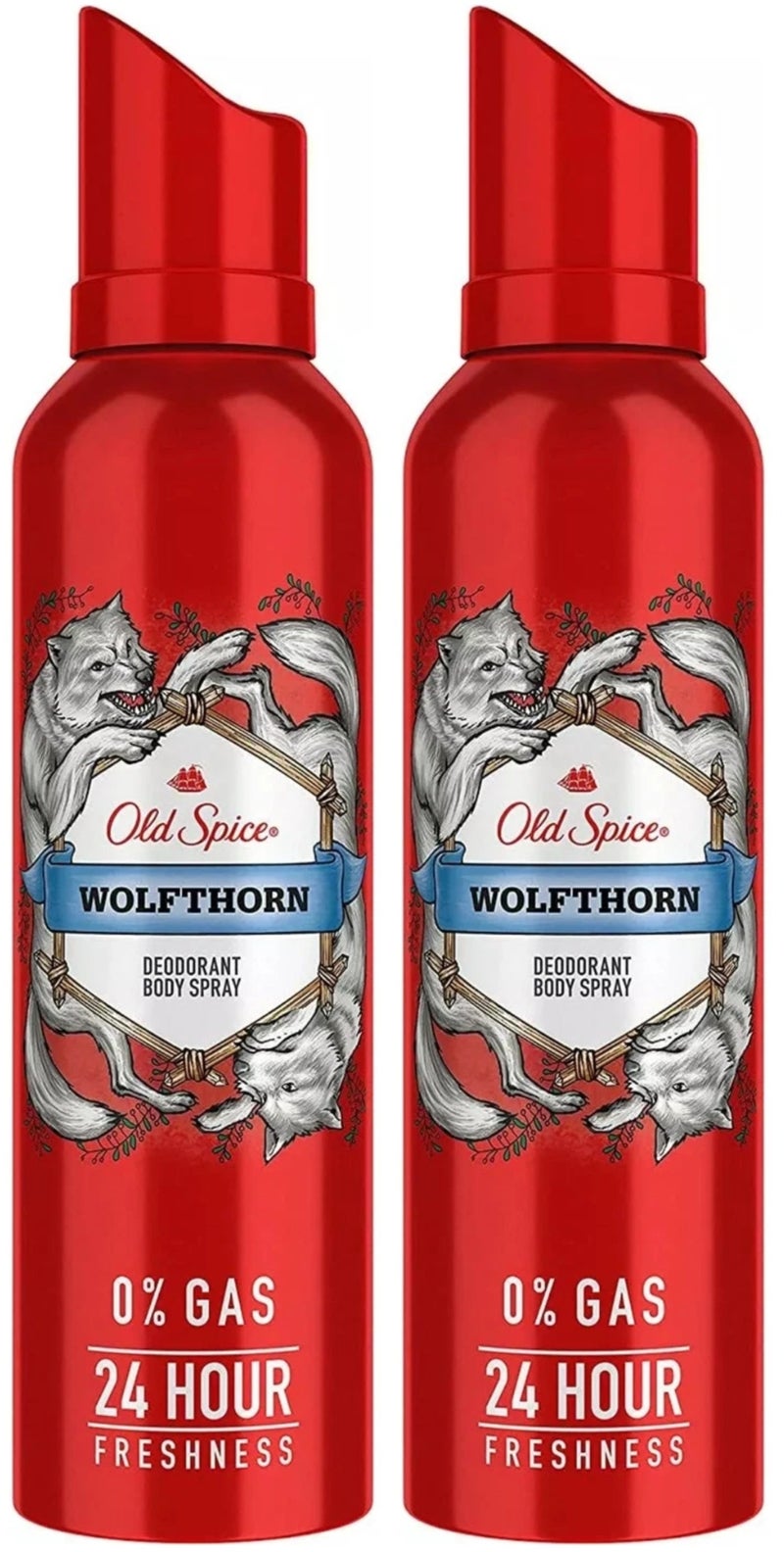 Old Spice Wolfthorn Deodorant Body Spray Set of 2 PCS Each 140ml