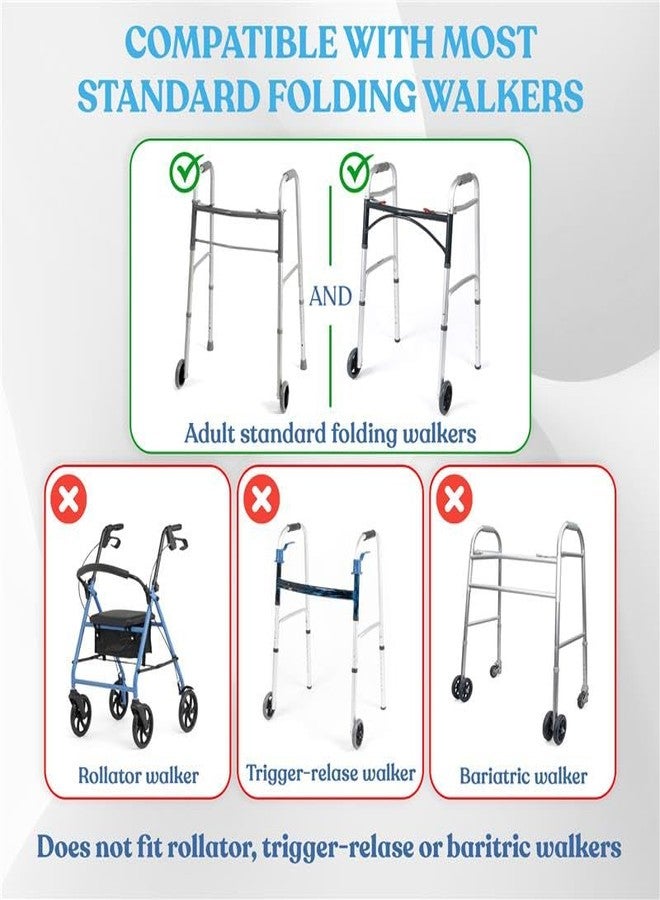 Jover - Walker Covers (Paradise Floral) - Colorful Fabric Cover for Standard Folding Walker Mobility Aid with Pockets, Easy Fit Senior Walker Accessories, Washable Polyester, + Matching Storage Bag - Image 2