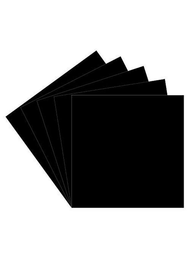 ORACAL 12X12 Black Permanent Adhesive Backed Vinyl Sheets 5 Pack Gloss Oracal 651 Vinyl Black For Indoor/Outdoor Marking Lettering Decorating Signs Decals Window Graphics For Cricut Silhouette  - Image 1