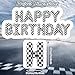 AXBMM Racing Cars Themed Happy Birthday Banner Party Decorations Kit with Racing Cars Balloons Checkered Backdrop Supplies for Boys Kids Indoor Outdoor Celebration Themed Party Essentials Car BlackWhite - Image 4