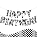 AXBMM Racing Cars Themed Happy Birthday Banner Party Decorations Kit with Racing Cars Balloons Checkered Backdrop Supplies for Boys Kids Indoor Outdoor Celebration Themed Party Essentials Car BlackWhite - Image 2