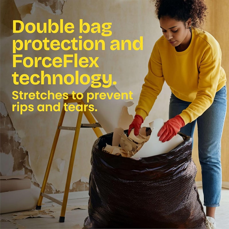 Glad Trash Bags, Large Drawstring Garbage Bags ForceFlex with Clorox, 30 Gallon, Mountain Air, 25 Count - Image 3