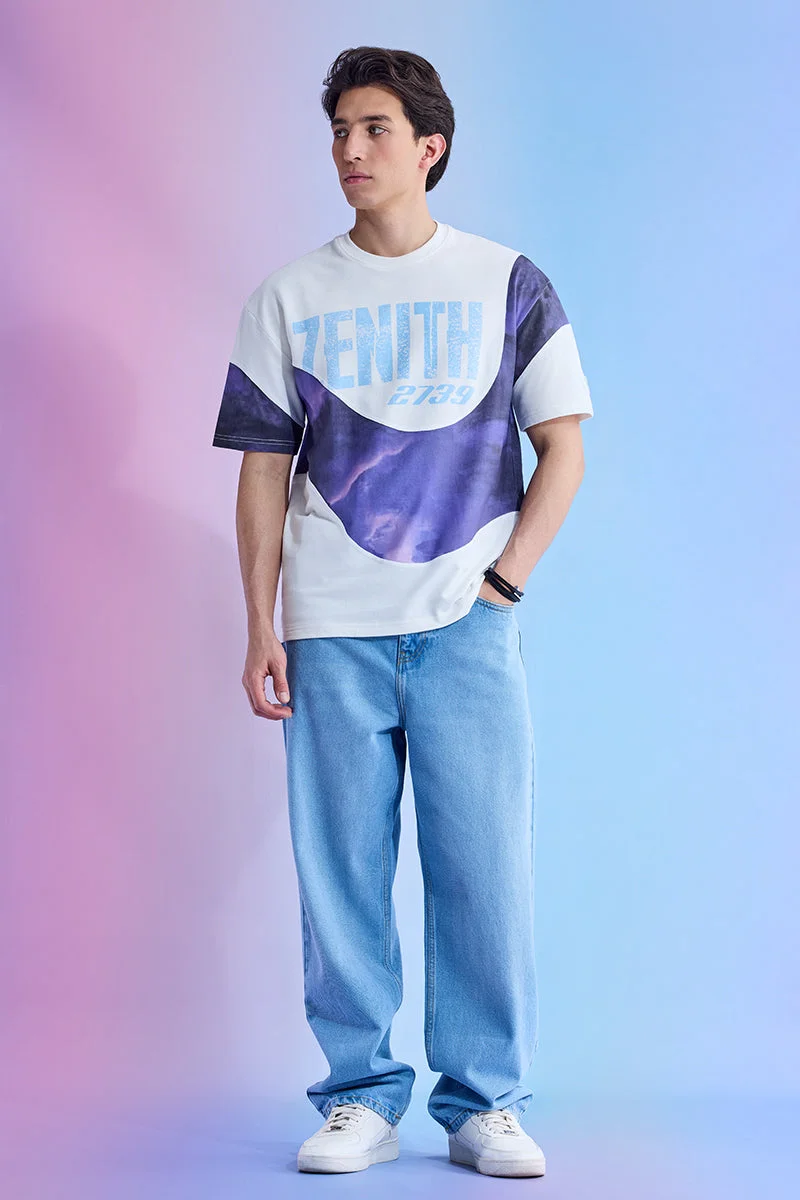 Snitch  Utopia Zenith Panelled Oversized T-Shirt for Men | Best Price UAE