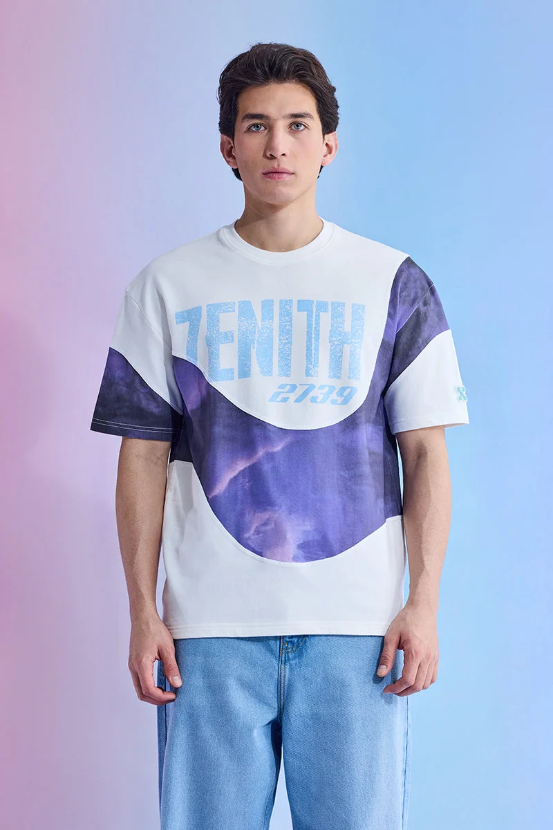 Snitch  Utopia Zenith Panelled Oversized T-Shirt for Men | Best Price UAE