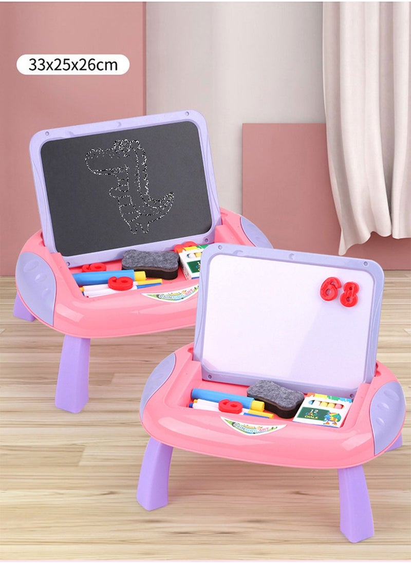 MaBaby - Art Magnetic Whiteboard and Chalkboard Tabletop Drawing Board for Kids with Magnetic Letters Numbers and Other Accessories, Education Toys Gifts for Toddlers Boys and Girls - Image 1