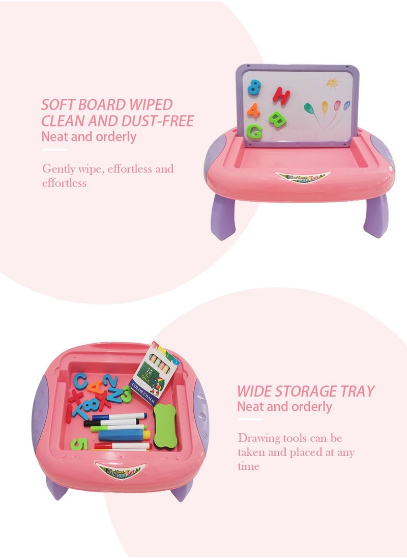 MaBaby - Art Magnetic Whiteboard and Chalkboard Tabletop Drawing Board for Kids with Magnetic Letters Numbers and Other Accessories, Education Toys Gifts for Toddlers Boys and Girls - Image 1