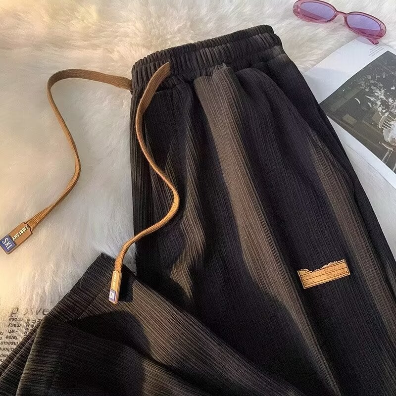 Ice Silk Pants Men's Quick-drying Casual Pants Men's Summer New Arrival Trousers Breathable Loose Men's Pants Draping Wide-leg Pants for Boys - Image 3