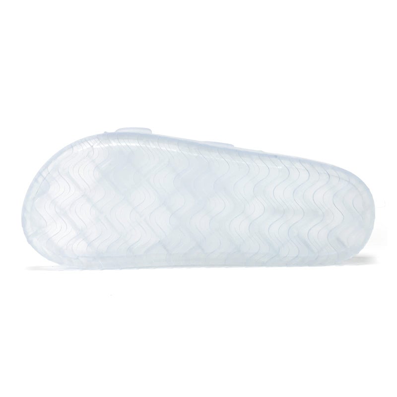 FUNKYMONKEY Women's Slides Sandals Dream Jelly Color Adjustable Double Buckle Adjustable Plastic Flat Sandals (9 M US, TRANSPARENT/MKLS) - Image 4