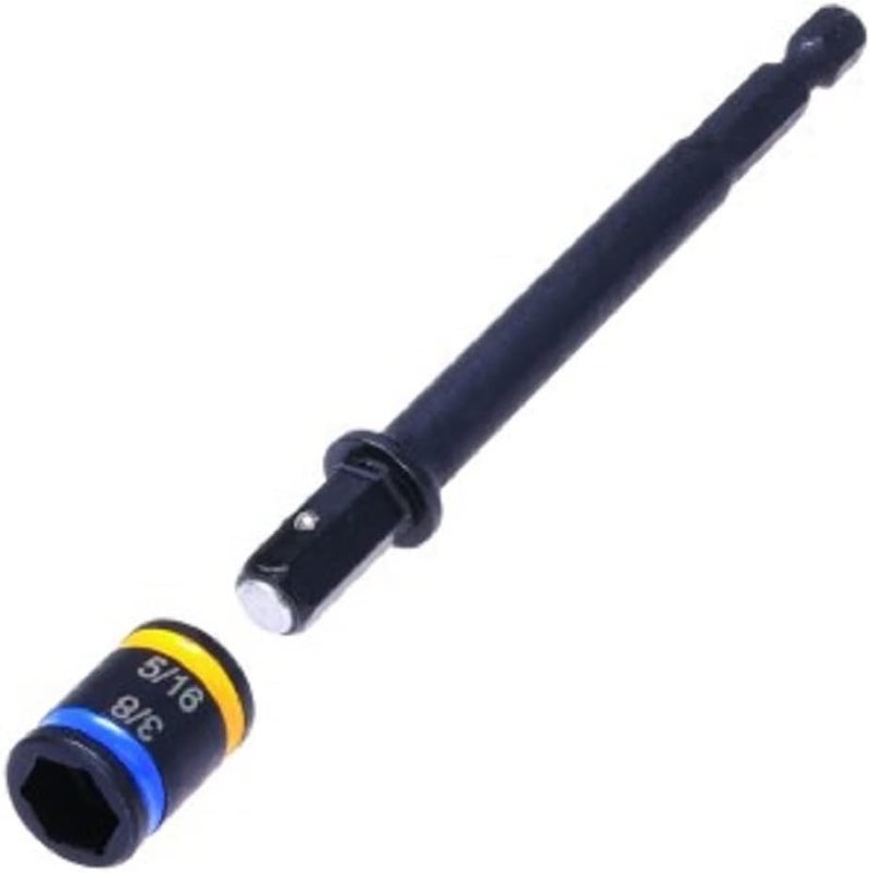 MALCO C-RHEX® 5/16 in. & 3/8 in. SAE 4in Shaft Length Cleanable, Reversible, Magnetic Hex Drivers | Impact Rated | Flip Bit | Flip Socket (MSHMLC1) - Image 1