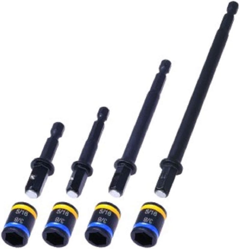 MALCO C-RHEX® 5/16 in. & 3/8 in. SAE 4in Shaft Length Cleanable, Reversible, Magnetic Hex Drivers | Impact Rated | Flip Bit | Flip Socket (MSHMLC1) - Image 2