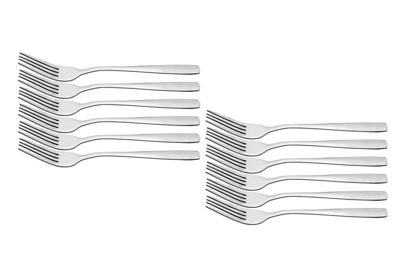 Otto Koning  Hannover  Table Forks  12 Piece Set Made of Stainless Steel Shiny Polished Finish Ideal for Everyday use