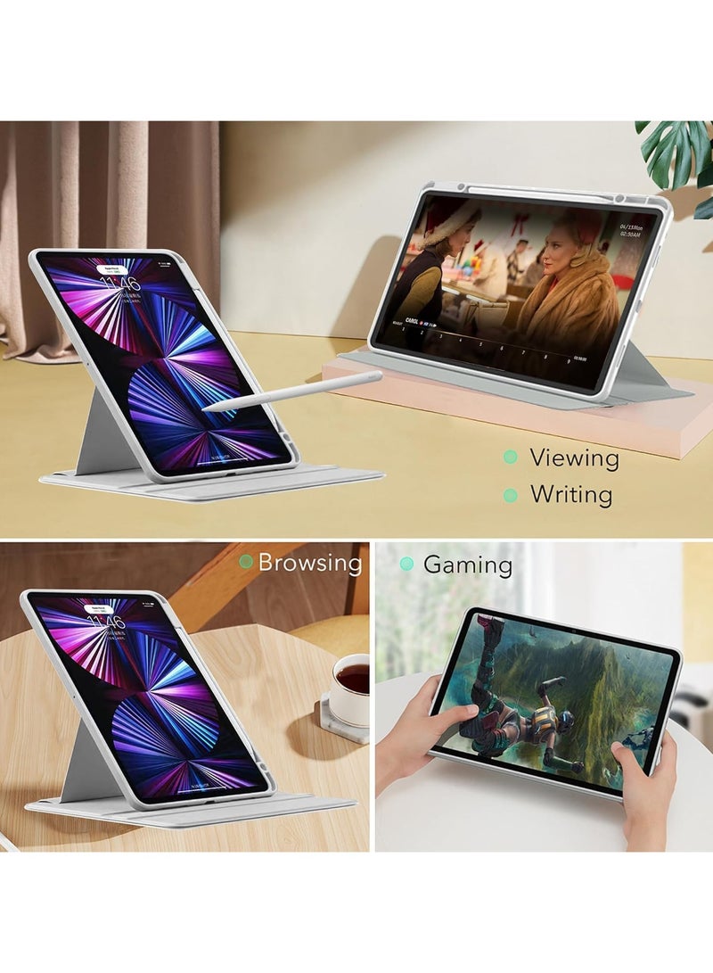 general Case Compatible with PU Leather Cover for Oneplus Pad 2 Case,PU leather + Transparent Acrylic case with Swivel stand and Pen slot cover for Oneplus Pad 2 (2024) 12.1 - Image 4