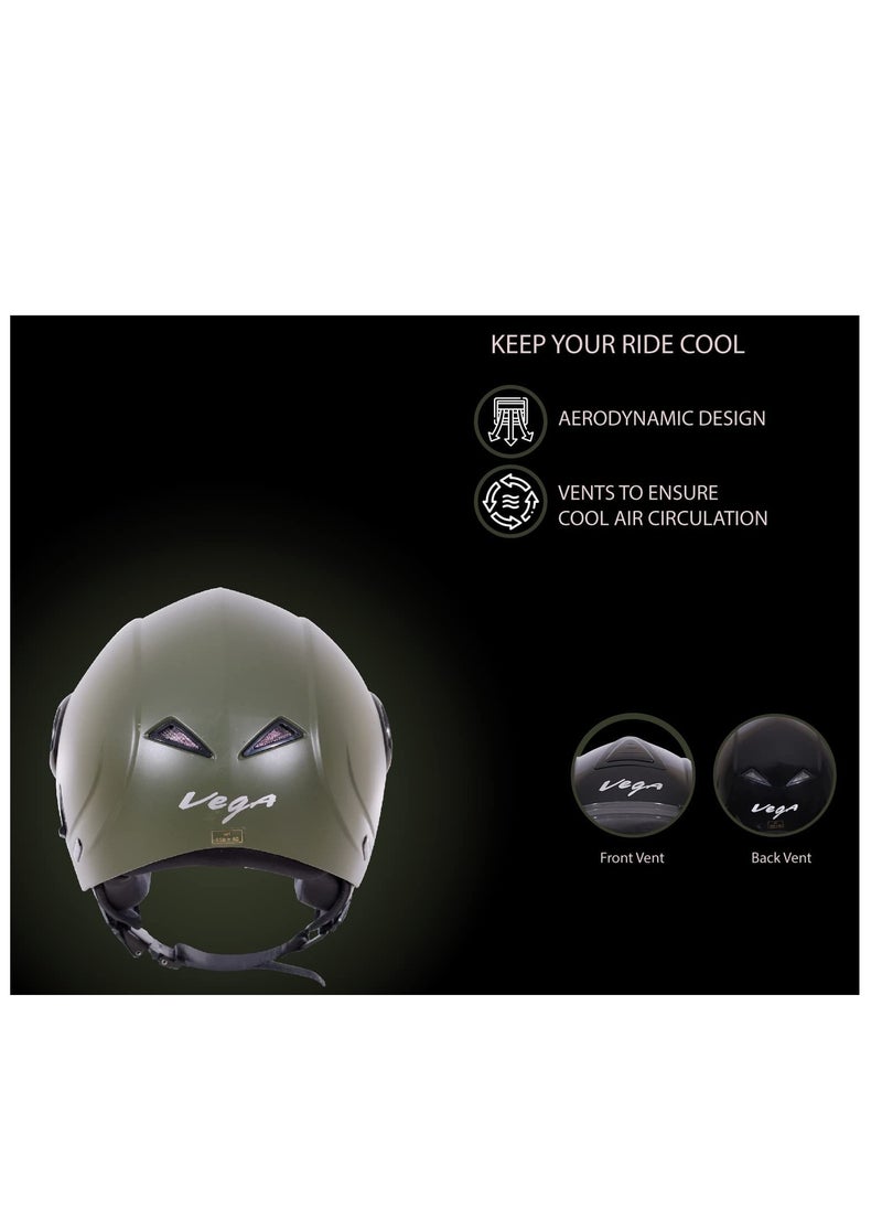 Vega - Vega HELMETS VERVE-E DAG/Dull Army Green Size-M - Image 1