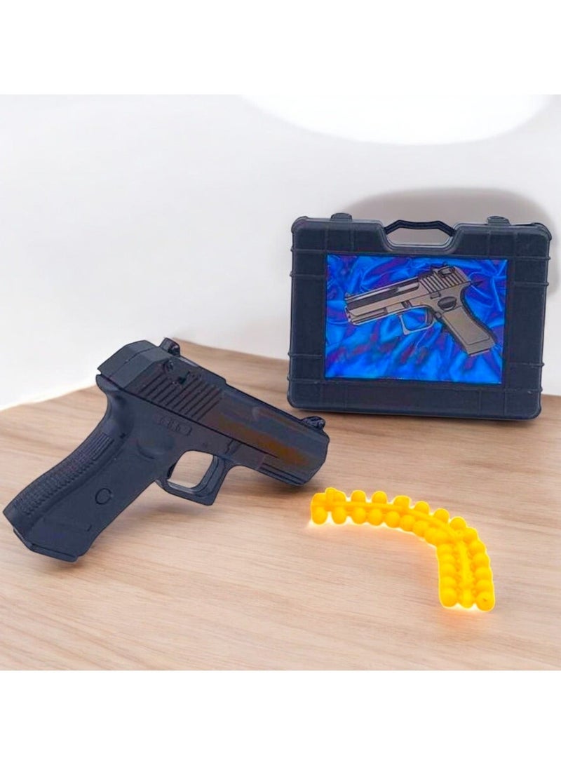 Toy Box A Pistol With 28 Pieces of Soft Ball And A Small Bag For Children as A Gift - 9x12 cm - Image 1