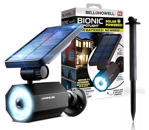 Bell Howell Bell+Howell Bionic Spotlight Motion Solar Spot Lights Outdoor Waterproof, Landscape Light, Outdoor Solar Yard Lighting Weather Resistant, Super Bright LED Lights, for Garden, Lawn As Seen On TV - Image 1