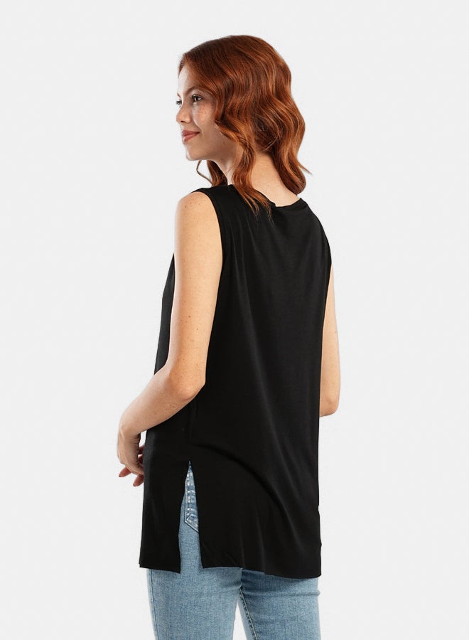 Carina Relaxed Fit Sleeveless T-Shirt - Image 3