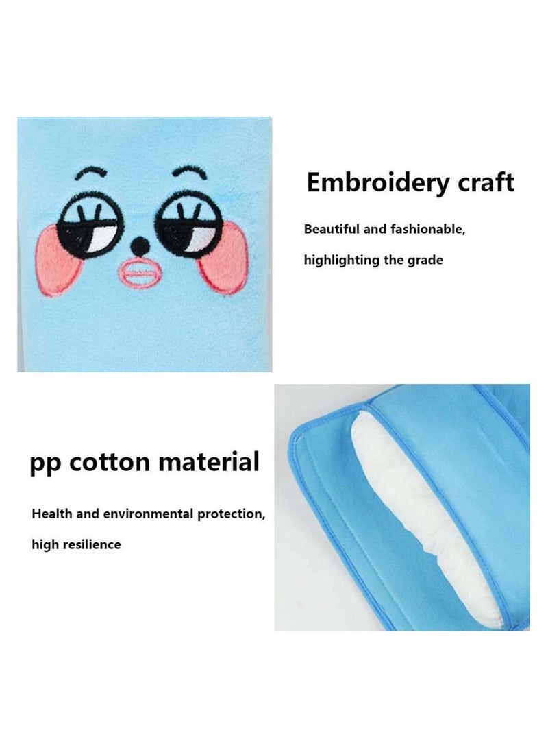 Excefore Child Seat Belt Pillow, Adjust Vehicle Shoulder Pads Safety Belt Protector Cushion Plush Soft Auto Seat Belt Strap Cover Headrest Neck Support for Children (2 Pack) - Image 4