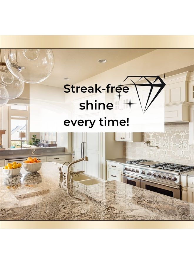 Black Diamond Stoneworks جرانيت بلس! منظف ومثبت 2 في 1 للجرانيت، الرخام، الترافرتين، الحجر الجيري، جاهز للاستخدام! (1 لتر) - Image 5