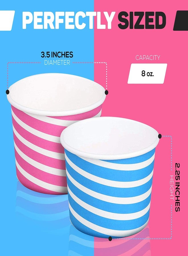 TYPTOP Gender Reveal Cups - Pink and Blue Gender Reveal Party Cups - Perfect For Gender Reveal Parties, Ice Cream Sundae Cups, Quality Disposable Dessert Bowls and Party Supplies Cups, 8 oz (Pack of 50) - Image 2