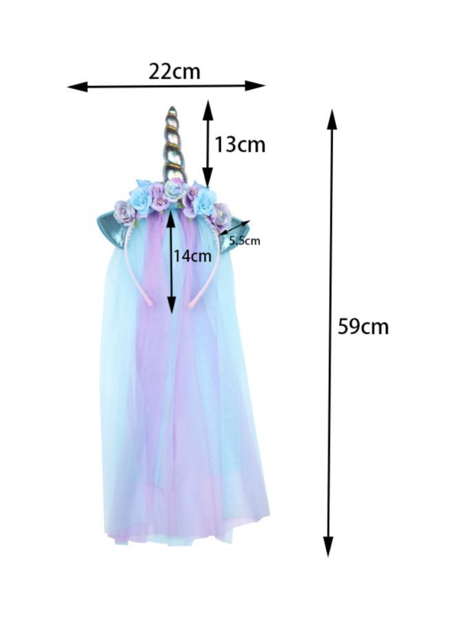 NIBEMINENT Unicorn Princess Headband With Yarn Net - Image 2