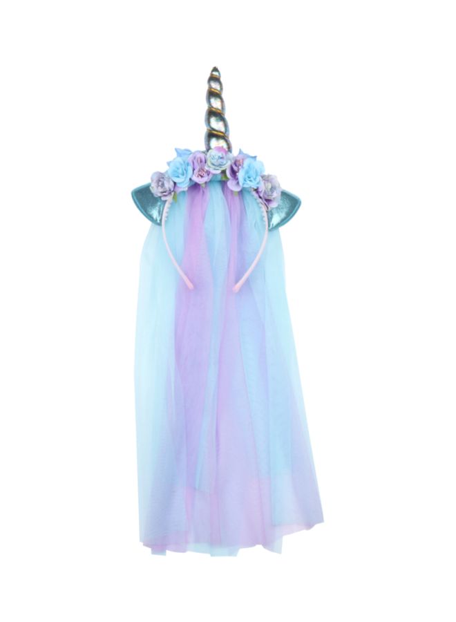 NIBEMINENT Unicorn Princess Headband With Yarn Net - Image 1