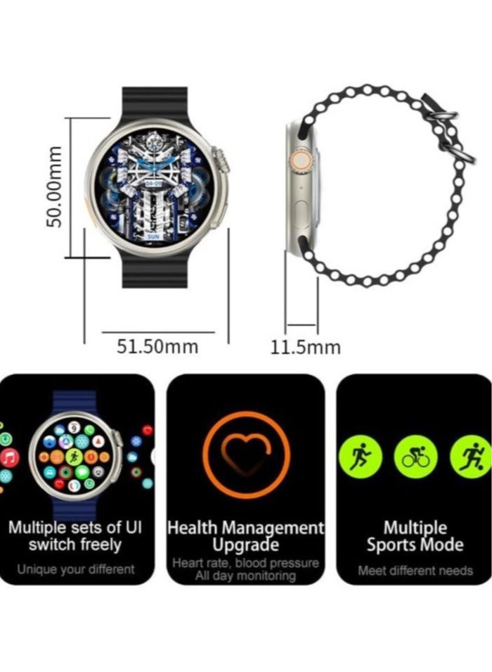 Z78 Ultra Smart Watch with 1.52 inch HD Color Display Fitness Tracker for Running Climbing and Cycling