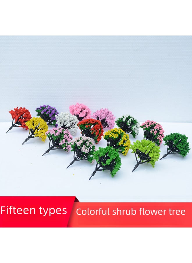 Generic - Miniature Handmade Diy Scenery Model Tree Artificial Sandbox Architecture Decoration Production Materials Small Tree Scenery-Color:MR104-5CM Rose Red - Image 1