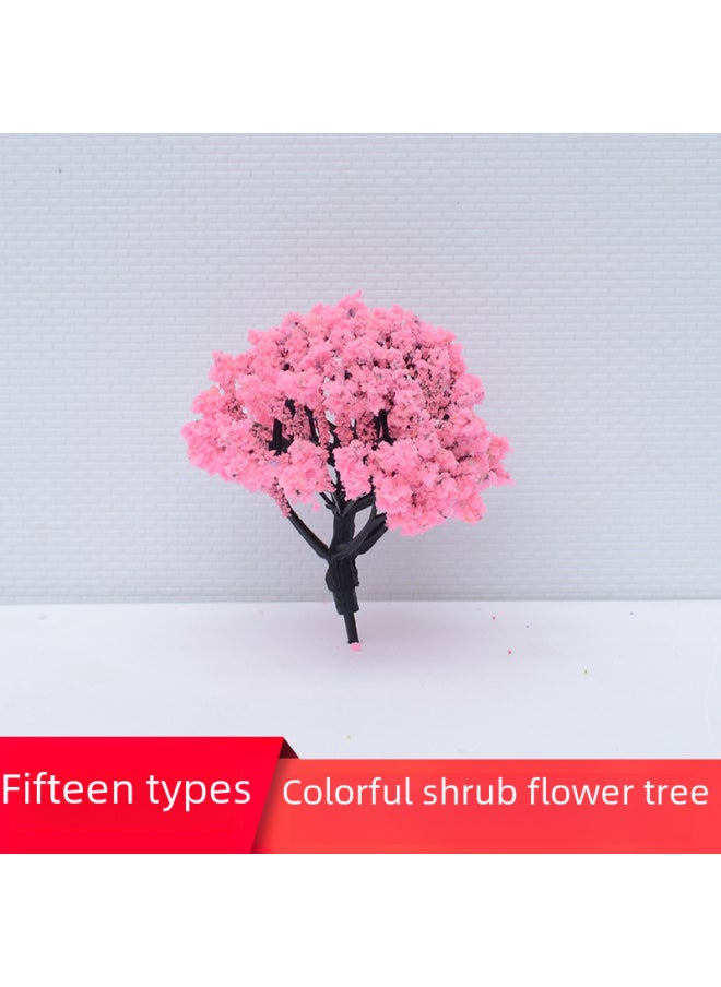 Generic - Miniature Handmade Diy Scenery Model Tree Artificial Sandbox Architecture Decoration Production Materials Small Tree Scenery-Color:MR104-5CM Rose Red - Image 1