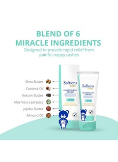 Softsens Baby Natural Diaper ; Nappy Rash Cream Enriched With Aloe Vera Juice And Shea Butter 50G  - Image 5