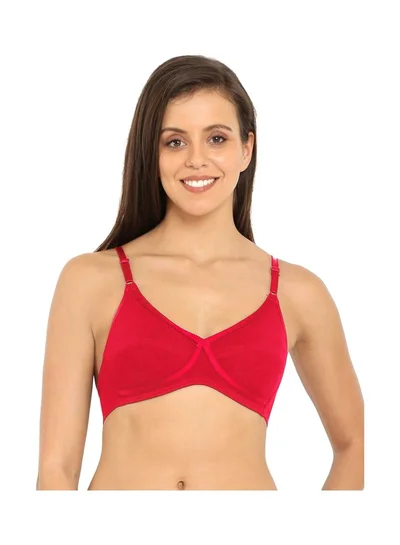 JOCKEY Jockey 1242 Women Wire free Non Padded Super Combed Cotton Elastane Stretch Medium Coverage Cross Over Everyday Bra with Adjustable Straps