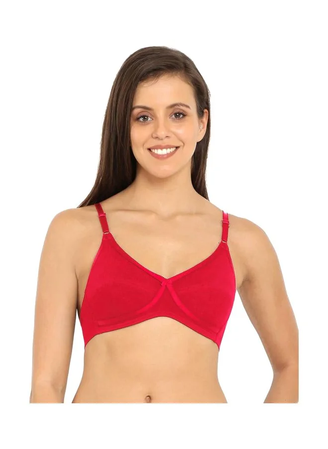 JOCKEY Jockey 1242 Women Wire free Non Padded Super Combed Cotton Elastane Stretch Medium Coverage Cross Over Everyday Bra with Adjustable Straps