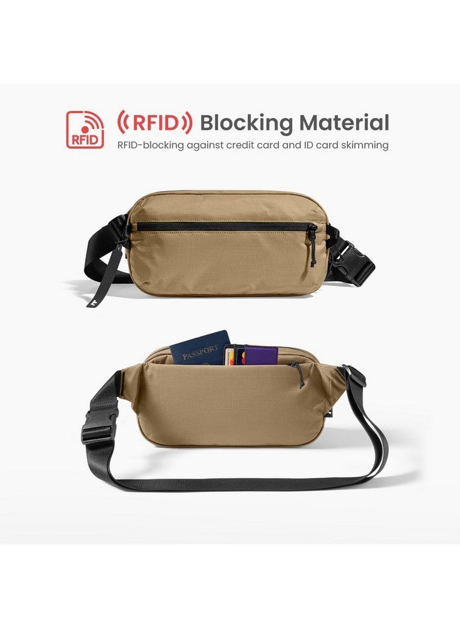 tomtoc 3.5L Sling Bag with RFID Blocking, Crossbody Bag Chest Shoulder Pack for Men and Women, Water-resistant Lightweight Casual Waist Fanny Pack for Travel/Daily Use - Image 4