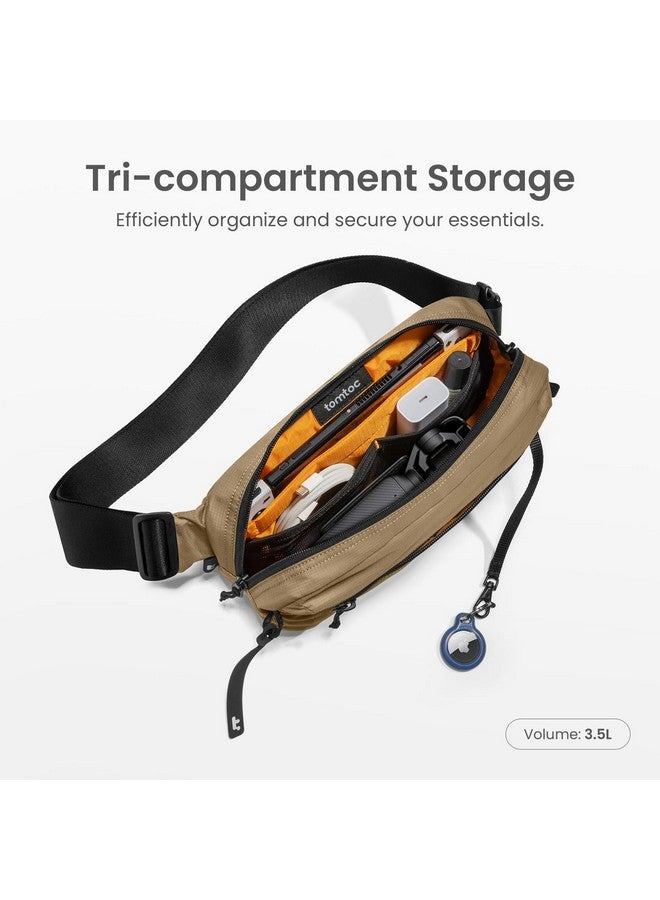 tomtoc 3.5L Sling Bag with RFID Blocking, Crossbody Bag Chest Shoulder Pack for Men and Women, Water-resistant Lightweight Casual Waist Fanny Pack for Travel/Daily Use - Image 3