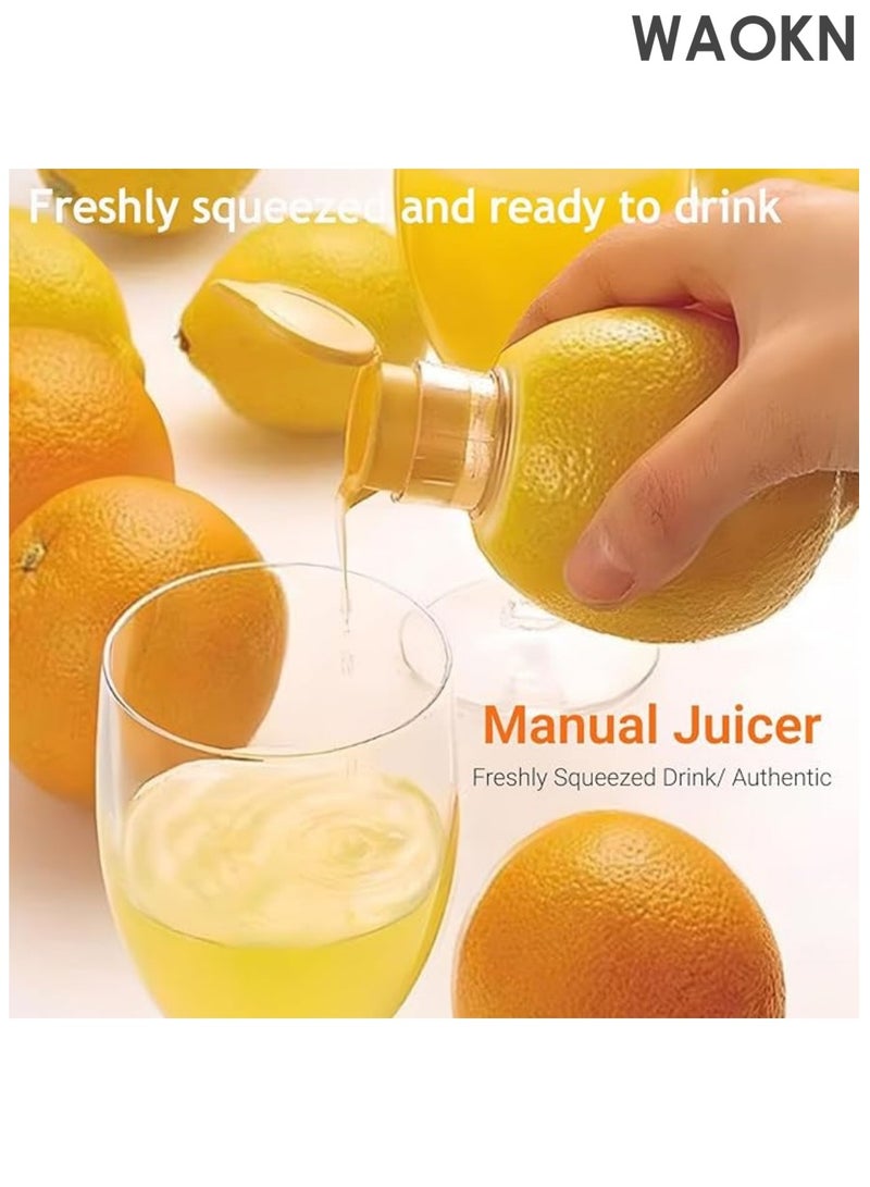 WAOKN Screw Top Lemon Squeezer, Handheld Lemon Squeezer With Built-In Filter, Manual Lemon Orange Juicer For Drinks And Cookin, Easy To Use (2PC) - Image 3