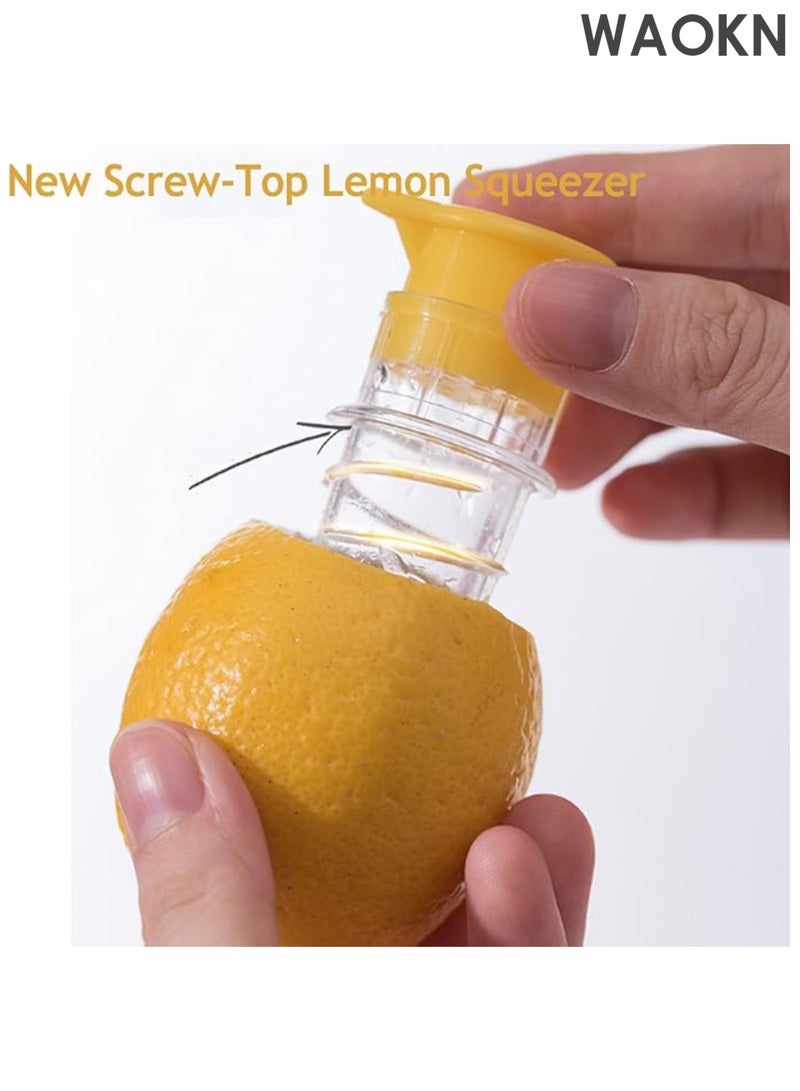 WAOKN Screw Top Lemon Squeezer, Handheld Lemon Squeezer With Built-In Filter, Manual Lemon Orange Juicer For Drinks And Cookin, Easy To Use (2PC) - Image 5