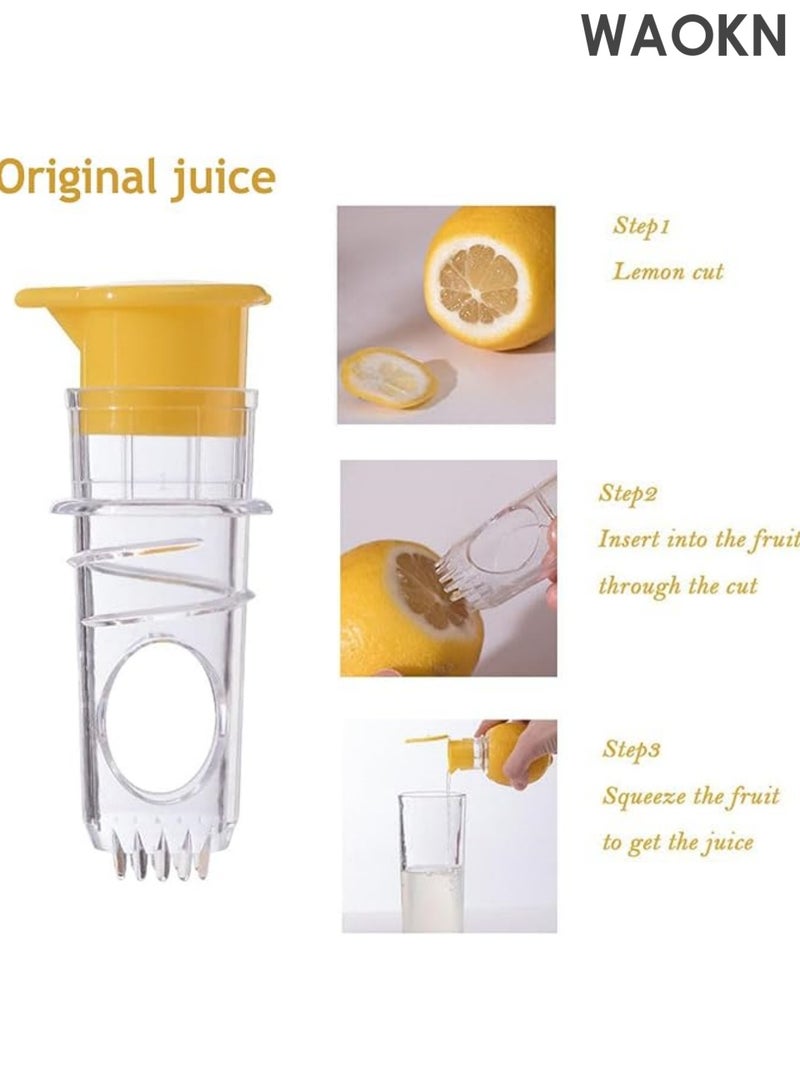 WAOKN Screw Top Lemon Squeezer, Handheld Lemon Squeezer With Built-In Filter, Manual Lemon Orange Juicer For Drinks And Cookin, Easy To Use (2PC) - Image 4