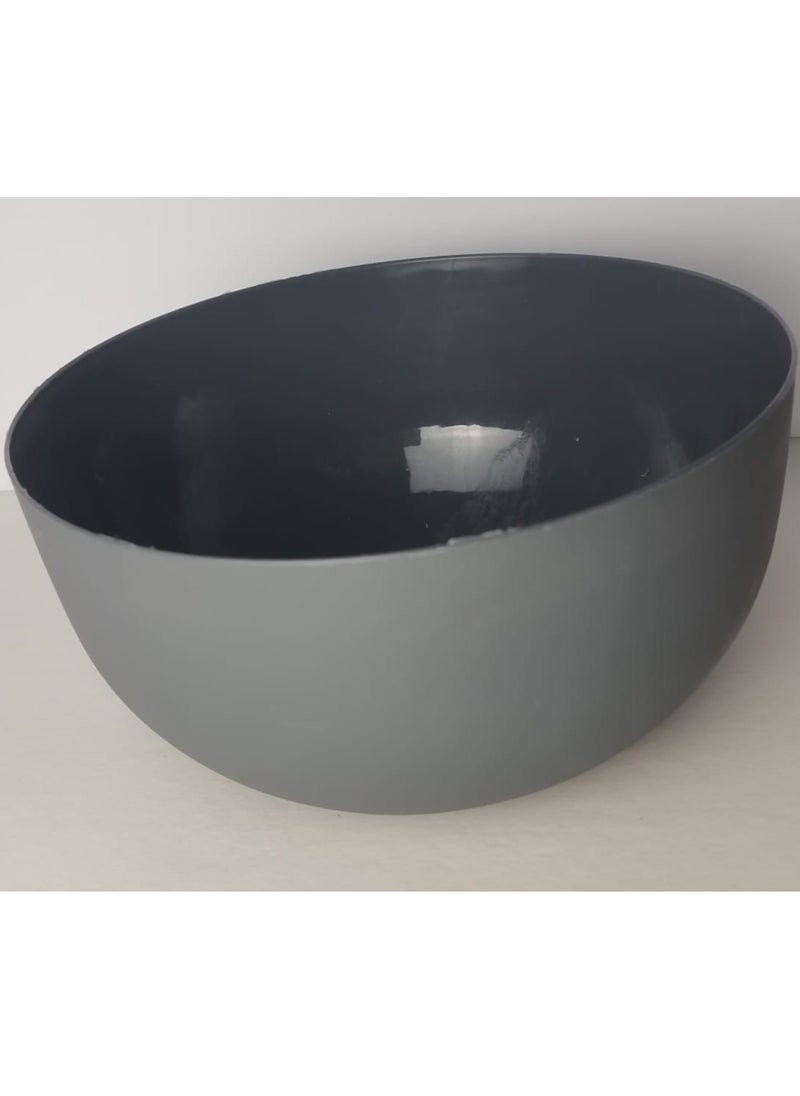 Generic Large round plastic mixer, 4 litre capacity, dark grey colour, microwave and freezer safe, code 615 