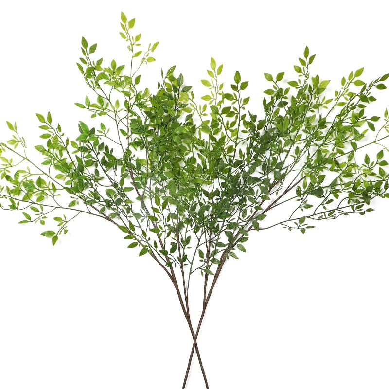 Dremisland Artificial Plants 2PCS 43.3 Inch Artificial Greenery for Vase, Artificial Green Stems Tall Lucky Bamboo Plants Fake Shrubs Faux Branches Greenery for Home Wedding Garden Office Home Decor - Image 1