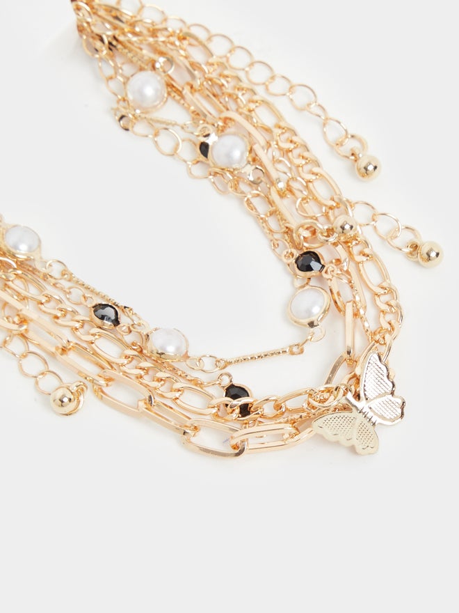 Styli Styli Pack of 4 Chain Butterfly Anklet Set - Image 3