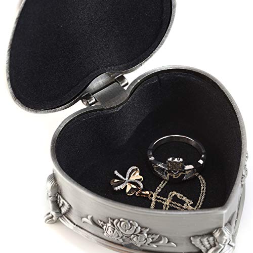 Biddy Murphy Irish Gifts Irish Jewelry Box Heart-Shaped May the Road Rise Medallion Pewter Made in Ireland - Image 5